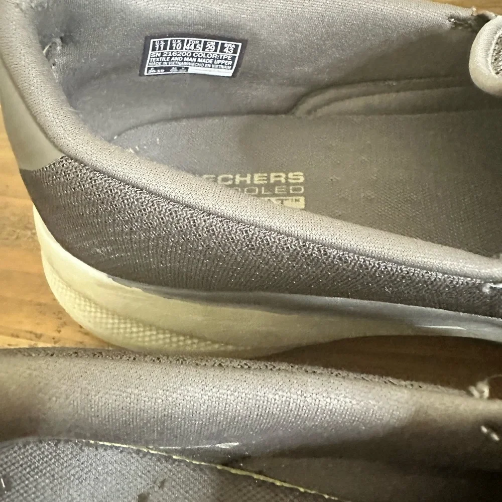 Men's Solid Go Walk Slip Ons - Taupe,size 11.5